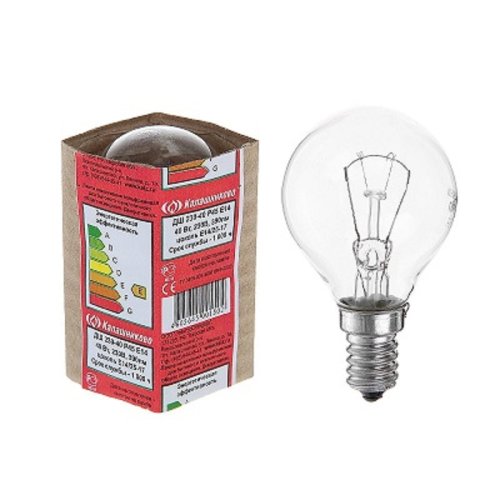 Лампа накаливания Калашниково ДШ G45 Е14 220В 40Вт 370Лм 2700К 45х80мм фото Лампа накаливания Калашниково ДШ G45 Е14 220В 40Вт 370Лм 2700К 45х80мм картинка